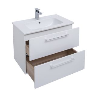 Тумба подвесная Dreja.Rus GIO 80 под умывальник Эйфория-80, белый глянец